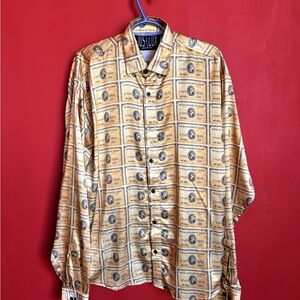Gold Digger Gold Card Patterned Men’s Dress Shirt